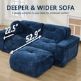 thumbnail image 6 of Daeorio 78" Modular Sectional Sofa,Chenille Upholstered L Shaped Cloud Couch Deep Seat with Pillows for Living Room Bedroom Apartment(Gray), 6 of 10