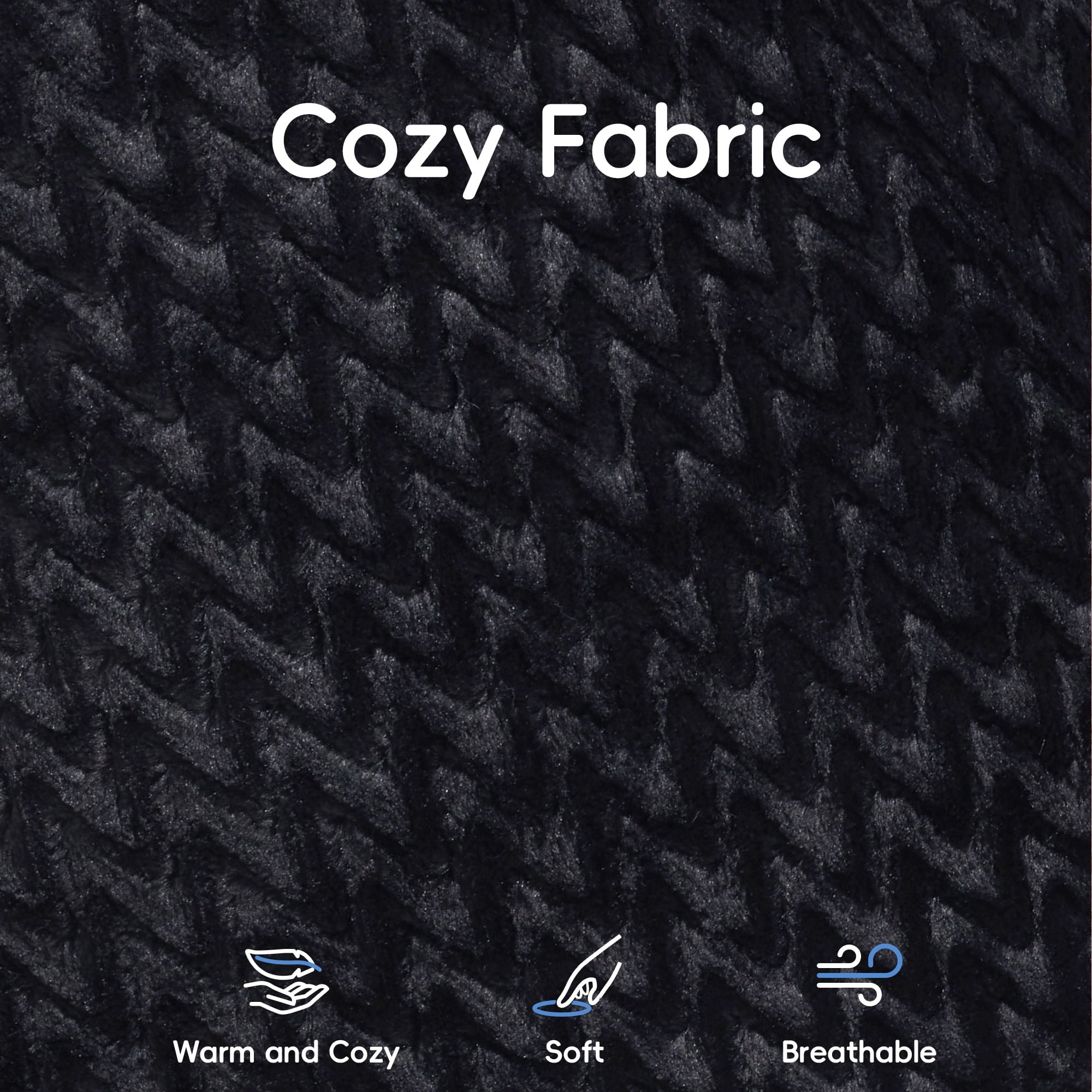 Hobestluk 4FT Bean Bag Chair for Adults with Memory Foam Filler Giant Beanbag with Faux Fur Cover for Bedroom (Chevron Black,Oversize)
