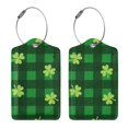 thumbnail image 3 of Disketp 2 Pcs Luggage Tag For Suitcase,Happy St. Patrick'S Day5 Leather Baggage Tag With Stainless Steel Loop Privacy Cover For Women Men Girls, 3 of 5