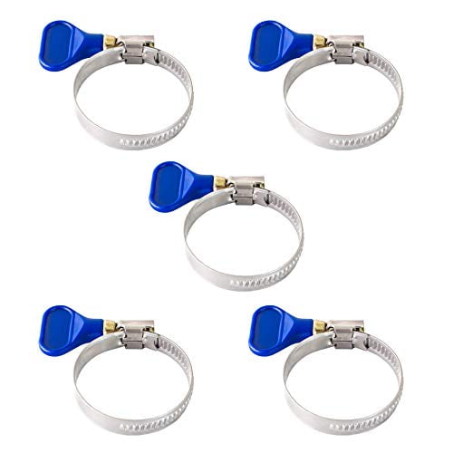 5 1/2-6 1/2 Thumb Screw Key Hose Clamps with Metal Knob Ducting Dryer Hose Clamp 6 inch Large Hose Clamps Steelsoft 6 inch Hose Clamps Duct Clamps Stainless Steel Plumbing 4 Pack