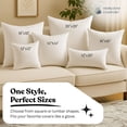 thumbnail image 5 of Heirloom Comfort Square Throw Pillow Inserts (Pack of 2, 12"x12", White, Polyester) - Fluffy Decorative Cushion Fillers for Couch, Bed & Chair - Perfect for Styling, Back Support & Everyday Comfort, 5 of 6