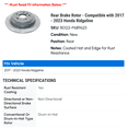thumbnail image 2 of Rear Brake Rotor - Compatible with 2017 - 2023 Honda Ridgeline 2018 2019 2020 2021 2022, 2 of 2
