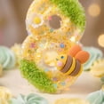 thumbnail image 4 of Birthday Candle, Themed Birthday Party Decorations, Floral Birthday Decorations, Bumble Decorations, Whimsical Numeric Candle with 3D and Daisy Accents for Themed Birthday Party, 4 of 6