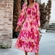 thumbnail image 3 of Vestido Midi de señora Vestido de verano con estampado floral informal Vestido de fiesta de cóctel ajustado Hugtrwg Para estrenar, 3 of 7