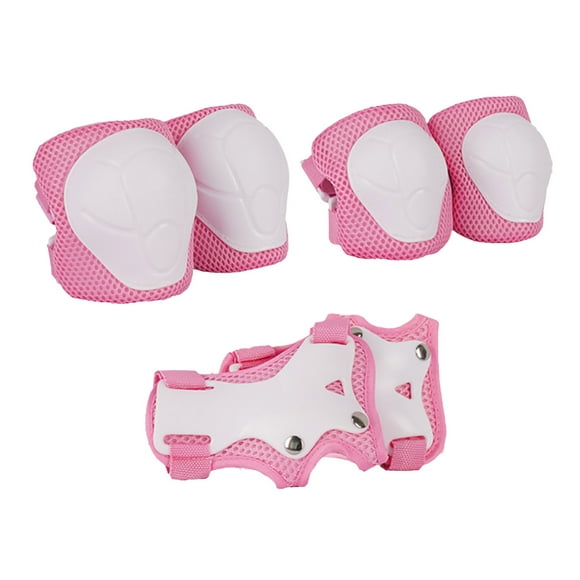 Riforla Kids Protective Gear Set Kids Knee Pads and Elbow Pads Set Toddler Wrist Guard for Kids 3 12 Years Child Protective Gear Set for Roller Skates Cycling Pink