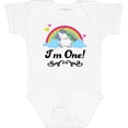 thumbnail image 3 of Inktastic 1st Birthday Unicorn Rainbow 1 Year Old Party Girls Baby Bodysuit, 3 of 5