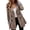 Khaki XL, variant on Women Suit Coat Lapel Long Sleeve Striped Cuffs Suit Jacket with Flap Pockets Solid Color Loose Fit Double Breasted Business Outwear