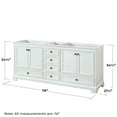 thumbnail image 5 of Wyndham Collection WCS202080DWBCXSXXMXX Deborah 79" Double Free Standing Wood Vanity, 5 of 7
