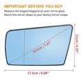 thumbnail image 4 of Left Side Side Wing Mirror Glass Heated With Backing Plate For - C W202 E W210 S W140 1994-2000, 4 of 4