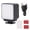 Black, variant on Riousery Portable LED Video Light for Action Camera Vlogging and Selfie Fill Light with 16 High-Quality Beads Compact On-Camera Photography Light for Video Recording and Streaming White