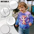 thumbnail image 6 of Uorisanigo Toddler Sweatshirt Girls Ruffle Sleeve Sweatshirts Long Sleeve Shirts Crewneck Purple Cartoon Dragon Pullover Tops for Playtime & Outings (2T-3T)​, 6 of 7