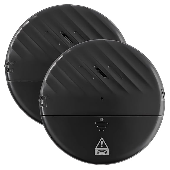 GJX 2Pcs ABS Door Alarm, Adhesive Backing for Easy Setup, Fast and Easy Window Alarms, For Instant Property Perimeter Alert 0.28 x 0.28 x 0.04 in Home Security, Black