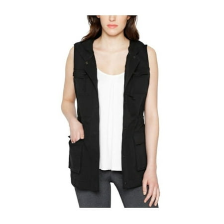 Matty M. Womens Size Small Cargo Vest w/Hood, Black
