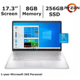 thumbnail image 4 of HP 17.3" HD+ 1600 x 900 Laptop AMD Ryzen 3 3250U 2.6GHz 8GB/ 256GB Win10 - 33K72UA, 4 of 13