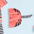 thumbnail image 5 of Linfrsh Boys Rash Guard Swim Set Toddlers Boys' 3-Piece Swimsuit Trunk and Rashguard Sun Hat Set(Orange,5-6 Years), 5 of 8