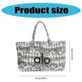 thumbnail image 3 of Large Capacity Gym Workout Sports Bag Reusable Shopping Bag Gym Workout Sports Handbag Sports Fitness Canvas Storage Bag, 3 of 5