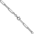 thumbnail image 3 of Sterling Silver Rhodium-plated 4.4mm D/C Paperclip Chain, 3 of 4
