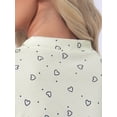 thumbnail image 6 of DARING DIVA Women's Ribbed Knit Pajamas Soft Stretchy O-Neck Short Sleeve Tops M Beige, 6 of 8