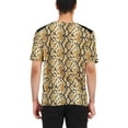 thumbnail image 3 of INSPIRE CHIC Men's Leopard Printed T-Shirt V Neck Short Sleeves Top 2XL Snake Print, 3 of 6