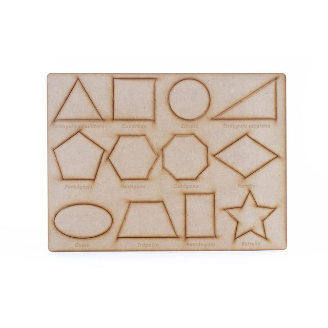 Tablero Didactico De Madera Figuras Geométricas Politec