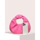 thumbnail image 5 of Bolso de mano Verdusa de piel sintética fruncida tipo hobo, bolso de mano, color rosa intenso, 5 of 6