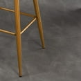 thumbnail image 3 of Homylin Modern Counter Height Bar Stools Set of 2, 30" Upholstered Bar Chairs Dining Stool with Backs, Golden Legs and Footrest for Home Bar Kitchen Island, 3 of 9