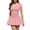 Pink, variant on Women's Sexy Ruched Satin Maxi Dress Backless V-Neck High Split Graduation Evening Gown
