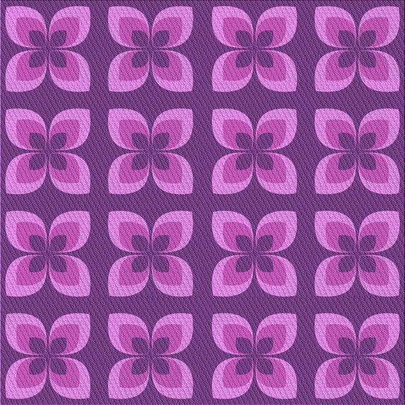 Ahgly Company Machine Washable Indoor Square Transitional Crimson Purple Area Rugs, 8' Square