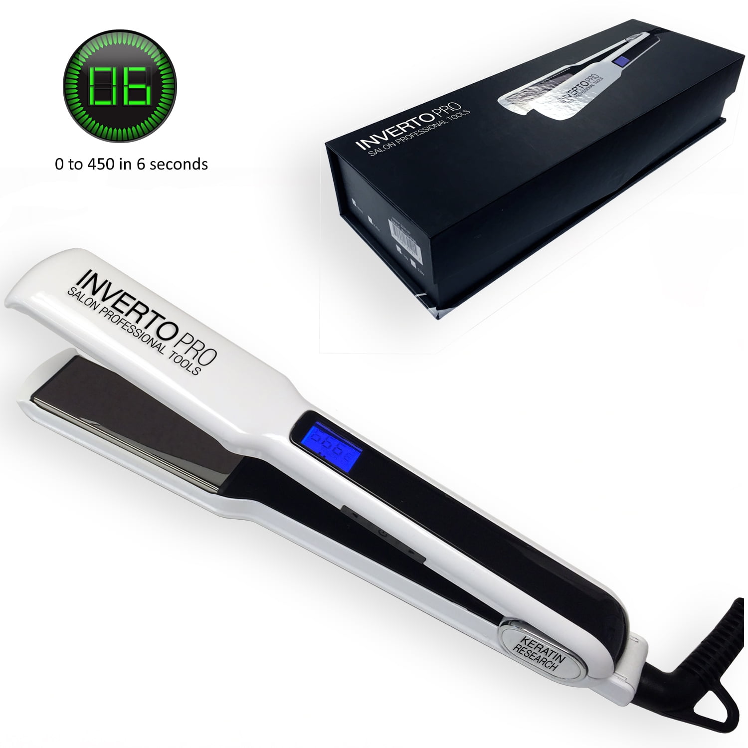 Super Professional Flat Iron Hair Straightener, (110V WHITE) Pro Silver Titanium Plates Super Professional Flat Iron Hair Straightener, (110V WHITE) Pro Silver Titanium Plates