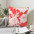 thumbnail image 6 of YFYANG Square Velvet Decorative Throw Pillow, 16"x16" Red Abstract Floral Graffiti Pattern Sofa Bed Cushion Pillows, 6 of 7