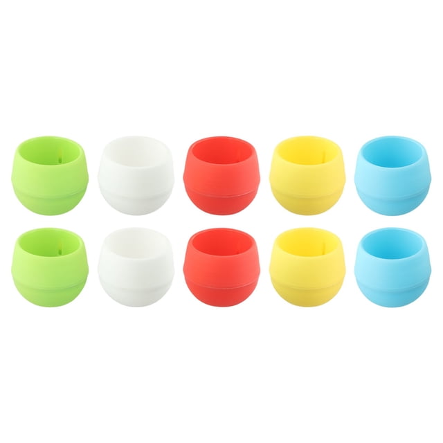 Mosiee 10Pcs Mini Plastic Flower Pot Round Succulent Pot Small Flower Plant Planter Colorful Nursery Box Trays Transplant Flower Pots