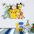 thumbnail image 5 of Pikachu Wall Stickers Game Wall Decal Self-Adhesive Pikachu Wall Sticker for Room Bedroom Living Room Art Home Decor Size(40X60cm), 5 of 5