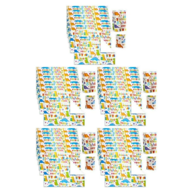 Transemion 6pcs Wide Application And Childlike Wrapping Paper For Versatile And Fun Gift Wrapping Colorfast PZ003-6 5Set