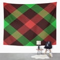 thumbnail image 2 of UFAEZU Christmas Tartan Patterns Plaid Samples for Suitable and New Year Suits Well As Hand Crafts DIY Wall Art Hanging Tapestry Home Decor for Living Room Bedroom Dorm 51x60 inch, 2 of 2