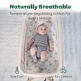 thumbnail image 4 of The Peanutshell Organic Cotton Bassinet Sheets, Bed Sheets for Baby Boys and Girls, Elephant Pale Sage, 2 Pack, 4 of 8