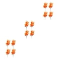 thumbnail image 2 of Naiovety Ramo de flores artificiales de 4 piezas Bajo mantenimiento e interior o exterior Fácil de limpiar Flores falsas Eucalipto naranja Type1 NO1, 2 of 6