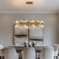 thumbnail image 3 of HOOMEDELIER 35" Modern 16-Light Oval K9 Crystal Chandelier - Gold Dimmable Pendant Light for Dining Room, Living Room & Kitchen Island, 3 of 10