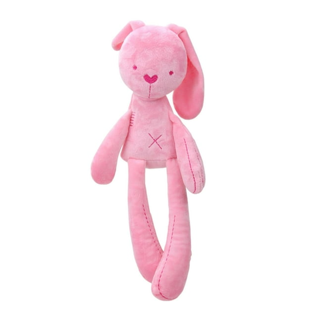 15.75 '' Lindo muñeco de peluche acurrucándose Decoración de interiores Almohada de peluche de dibujos animados Abrazando Conejo rosa