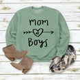 thumbnail image 4 of Mom of Boys Sweatshirt for Women Cute Fall Letters Heart Printed Shirts Long Sleeve Crewneck Pullover Top, 4 of 8