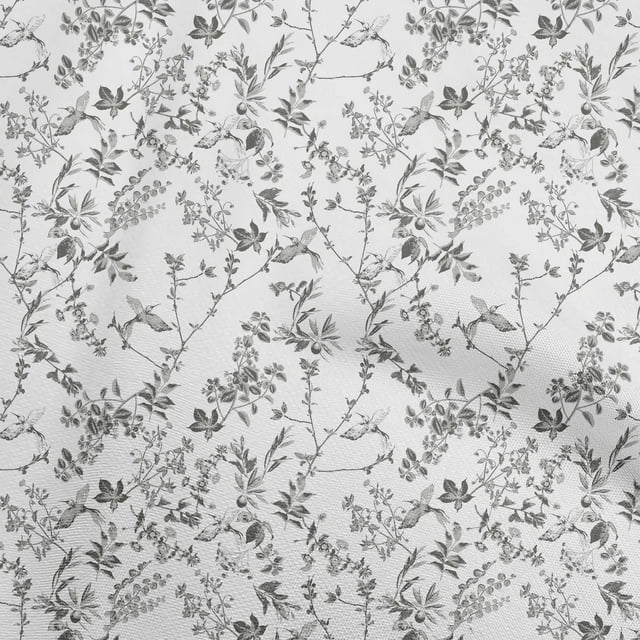 oneOone Polyester Spandex White Fabric Tropical Sewing Craft Projects Fabric Prints By Yard 56 Inch Wide