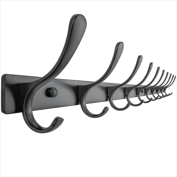 Heavy Duty Wall Mounted Coat Rack with 6 Hooks, Stainless Steel Wall Hooks for Hanging Coats Jackets Hats