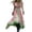 Pink, variant on Boho Dresses for Women Floral V-Neck Short Sleeve Flowy Maxi Dress Casual Vacation Plus Size Dress