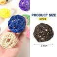 thumbnail image 2 of Uxcell 6 Pcs Wicker Rattan Balls 2 Inch Rattan Decorative Balls Vase Fillers for Wedding Party Centerpiece Bowls Home Decoration, Brown, 2 of 5