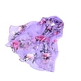 thumbnail image 1 of Qarigey Bufanda de tela con flores, accesorio de verano y transpirable para regalos elegantes y a la moda Accesorios de disfraces púrpura, 1 of 6