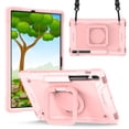 thumbnail image 4 of Case For Apple iPad Air (11 inch) 2024 Tough Hybrid Armor 3in1 with 360 Degree Rotating Kickstand & Shoulder Strap Shockproof Tablet Cover [ Rose Gold ], 4 of 6