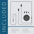 thumbnail image 3 of Plugfones Guardian In-Ear Earplug Earbud Hybrid - Noise Reduction In-Ear Headphones (Black), 3 of 9