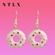 thumbnail image 4 of Aretes Colgantes para Mujer Pastel Chapado en Oro para Amantes de la Comida, 4 of 7