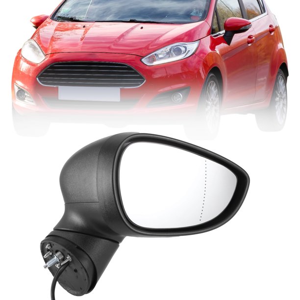 Reemplazo de espejo lateral eléctrico derecho para Ford Fiesta MK7 2013-2017 No.1849418/1849419/1542155 Negro ajuste eléctrico 6 pines