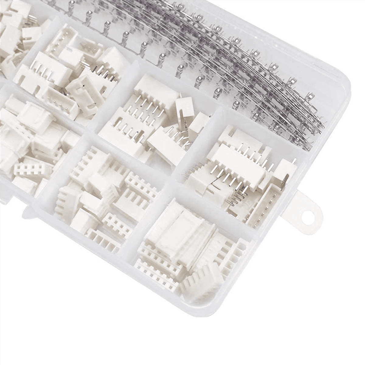 1840Pcs 2.54mm JST-XH Connector Kit with 2.54mm Female Pin Header and 2/3/4/5/6 Pin Housing Connector Adapter Plug