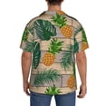 thumbnail image 3 of Logiee Pineapples Palm Leaves Print Men's Button Down Shirts Short Sleeve, Summer Beach Shirts,Vacation Wedding Shirts,Men's Casual Button-Down Shirts with Pocket-X-Large, 3 of 5